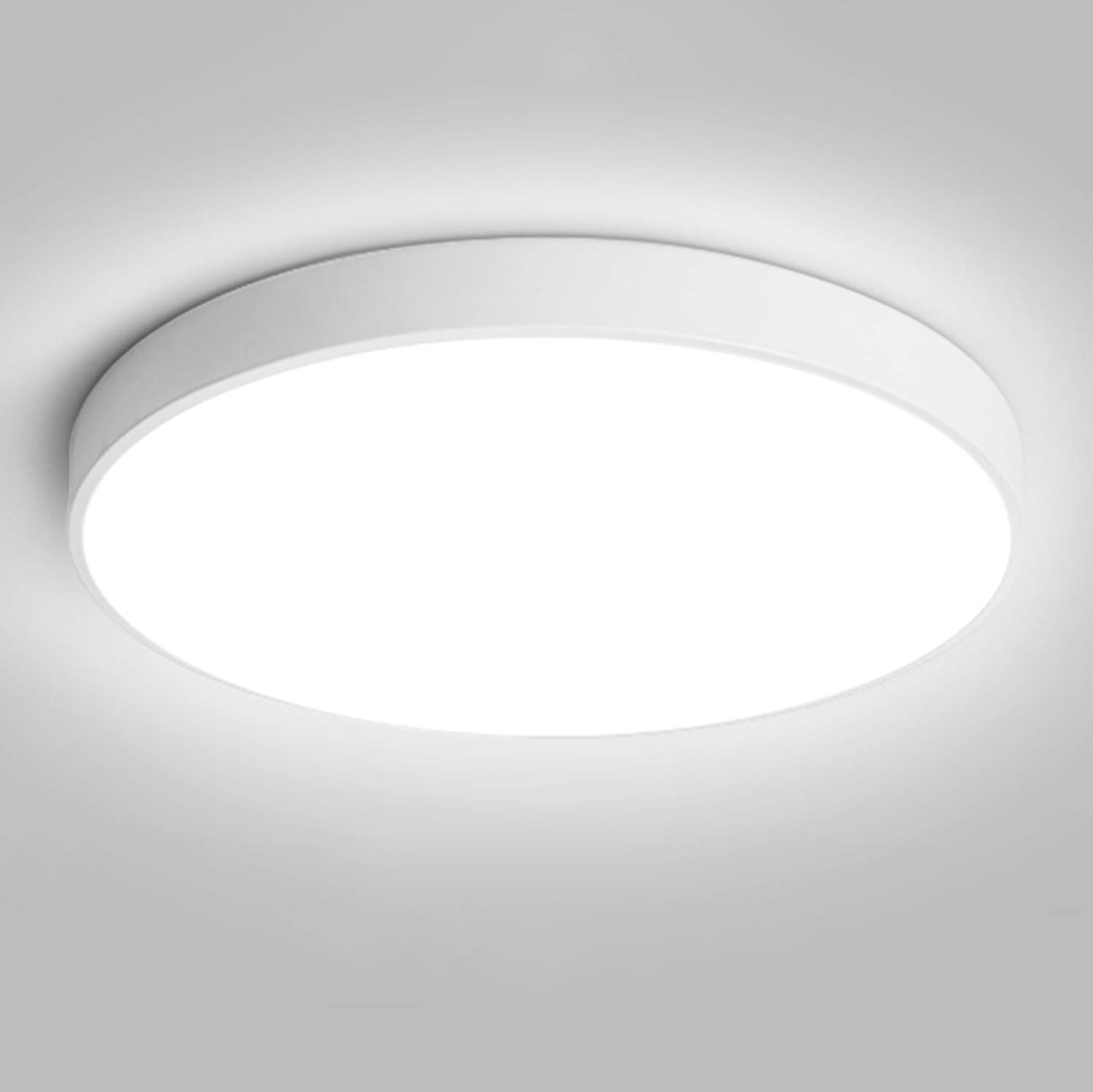 Ganeed Modern 38W Ultra-thin LED Ceiling Light, 40cm Super Bright Flush Mount Ceiling Light Fixture, 6500K Cool White Round Ceiling Lamp for Bedroom Living Dining Room Kitchen Office