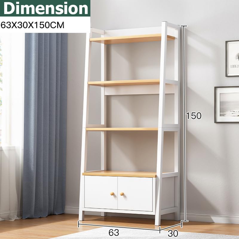 4 Tier Bookcase Shelf for Bedroom, Printer Scanner Stand, Multifunctional Metal Frame Books Rack, Paper Shredder Document Rack, Household Copier Bracket Stands for Home Office School Library & Hostel