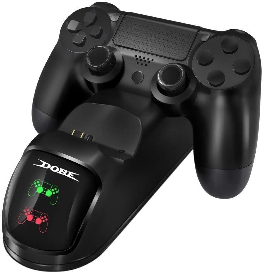 DOBE PS4 Controller Charger, Dual Shock 4 Controller Charging Docking Station with LED Light Indicators and bottom light for PS4/PS4 Slim/PS4 Pro Controller