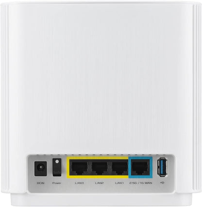 ASUS ZenWiFi XT9 AX7800 Tri-Band WiFi 6 Mesh WiFi System, 802.11ax, up to 5700 sq ft & 6+ rooms, AiMesh, Lifetime Free Internet Security, Parental Controls, Easy Setup, 2.5G WAN port