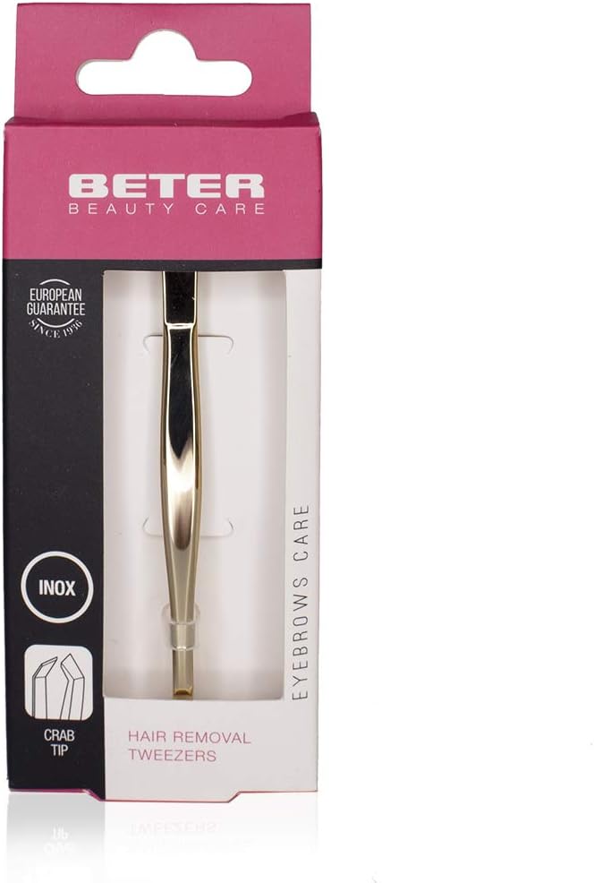 Beter Golden Crab Tip Tweezers For Hair Removal Or Eyebrow Shaping