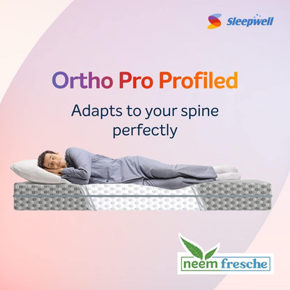 Sleepwell Ortho Pro Profiled Foam | 10 Night Trial | Impressions Memory Foam Mattress With Airvent Cool Gel Technology