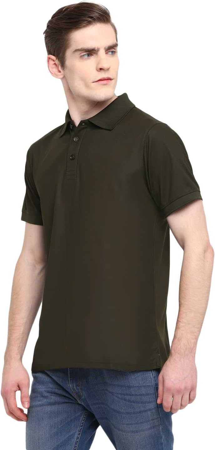 Deniklo Men's Solid Regular fit Polo Shirt