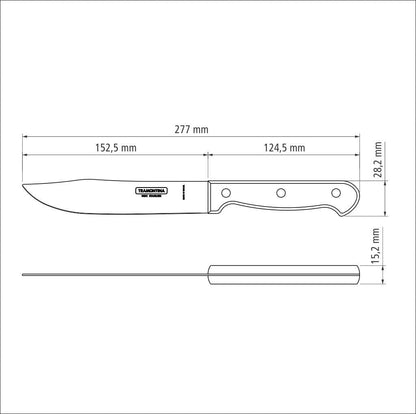 Tramontina Polywood 6 Inches Chef Knife with Stainless Steel Blade and Dishwasher Safe Treated Handle