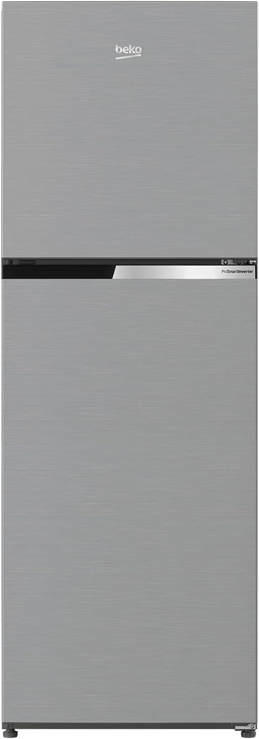 Beko Refrigerator 250Ltr Gross,Brushed Silver,Harvest fresh,Neo frost dual cooling,Prosmart inverter compressor, RDNT300XS "Min 1 year manufacturer warranty"