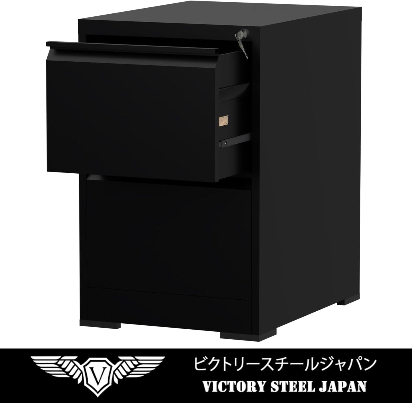 Mahmayi Godrej OEM File Cabinet with Lock Large Storage steel Cabinet, Metal Portable Cabinet with 4 Drawer, Vertical File Cabinet, 4 Layer Cabinet Office Storage Cabinet (2 Drawer, Black)