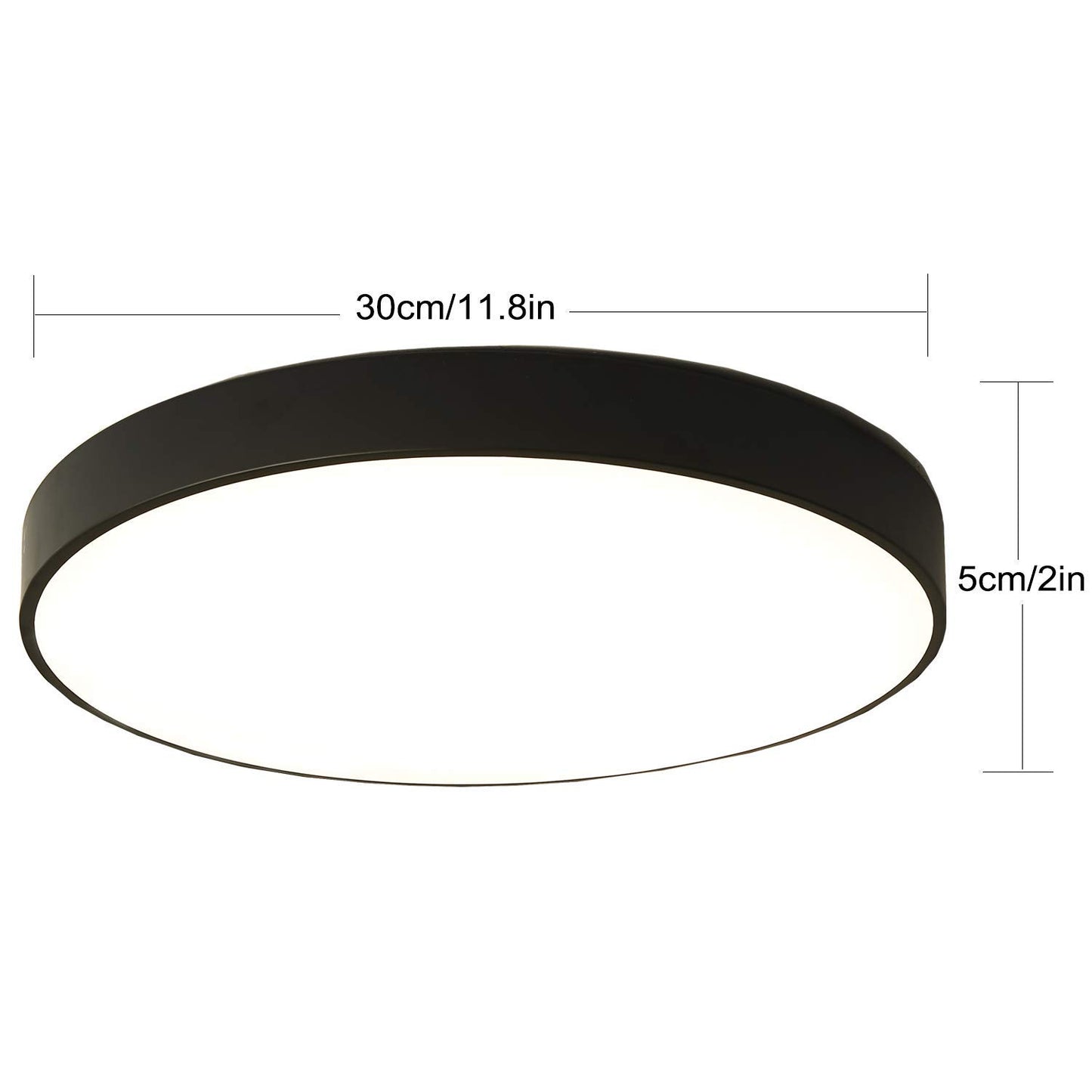 Ganeed Modern 38W Ultra-thin LED Ceiling Light, 40cm Super Bright Flush Mount Ceiling Light Fixture, 6500K Cool White Round Ceiling Lamp for Bedroom Living Dining Room Kitchen Office