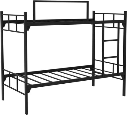 RIGID Steel Bunk bed Steel Frame Heavy Duty Metal Platform (Bunk Bed, Black)