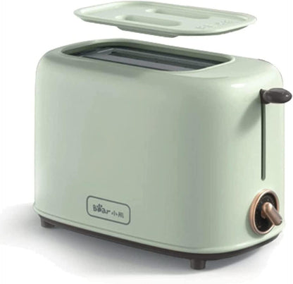 Bar Bear 2 Slice Small Toaster Warmer with Dust Cover - 650W Electric Stainless Steel Sandwich Breakfast Machine Toast Bread Maker Toasters For Home Office