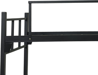 RIGID Steel Bed With Heavy Duty Metal Platform (Single Bed, Black)