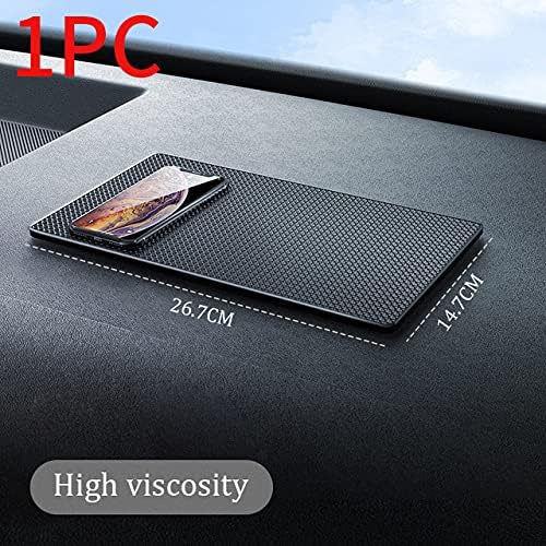 Anti-Slip Car Dash Sticky Pad Heat Resistant Non-Slip Mat Dashboard Silicone Cell Phone Holder Magic Mat Adhesive Storage Pads Can Be Placed Mobile Phone Glasses Car Accessories (27x15cm)