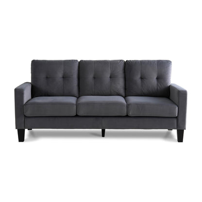 Pan Home ALBUS 3 SEATER SOFA- DARK GREY