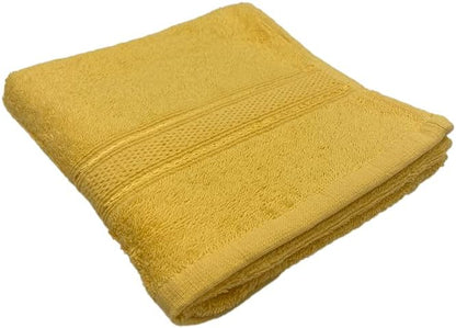 BYFT Daffodil Premium Hand Towel (40 x 60 Cm-Set of 1) 100% Cotton, Highly Absorbent and Quick dry, Hotel and Spa Quality Bath linen with Stripe Diamond Dobby-500 Gsm (Dark Beige)