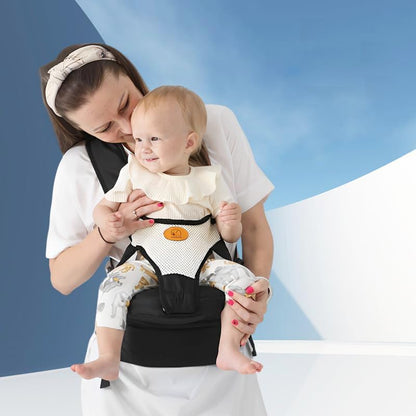 HULUM Baby Carrier,Soft Multi-Position Baby Backpack Carrier,Front and Back Baby Holder Carrier, Fits All Toddler Baby Wrap Carrier for 0-36 Months, Baby Carrier Hip Seat for All Seasons