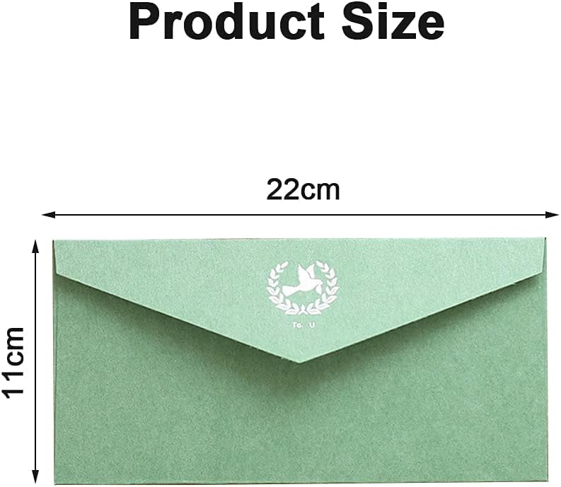 SYOSI 10 Pcs Vintage Paper Envelopes, Kraft Paper Envelopes Invitation Envelopes Envelope Set Gift Envelopes Envelopes for Graduation Invitation Wedding Greeting Gift Greeting (22 x 11cm)