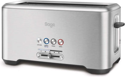 Breville Sage Bta730Uk The Bit More 4 Slice Long Slot Toaster - Silver"Min 1 year manufacturer warranty"