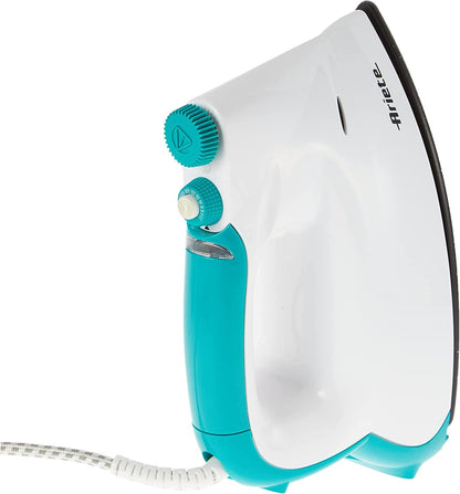 Ariete Steam Iron 2200W, Stainless Steel Soleplate, with Self Cleaning Anti-Limestone, Anti-Drip, Steam Regulator System, 120g/min Steam, 300ml, Ideal for All Garments - ‎6232 , White and Grey