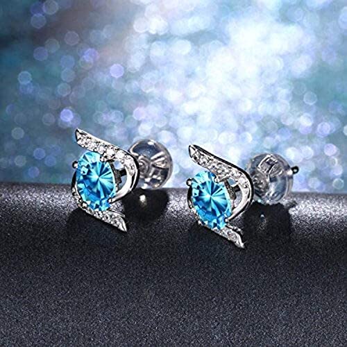 Swarovski Elements Crystal 18K Gold Plated 925 Sterling Silver Studs Earrings for Women Ladies Girls Gift Package J.Rosée Fashion Jewelry…