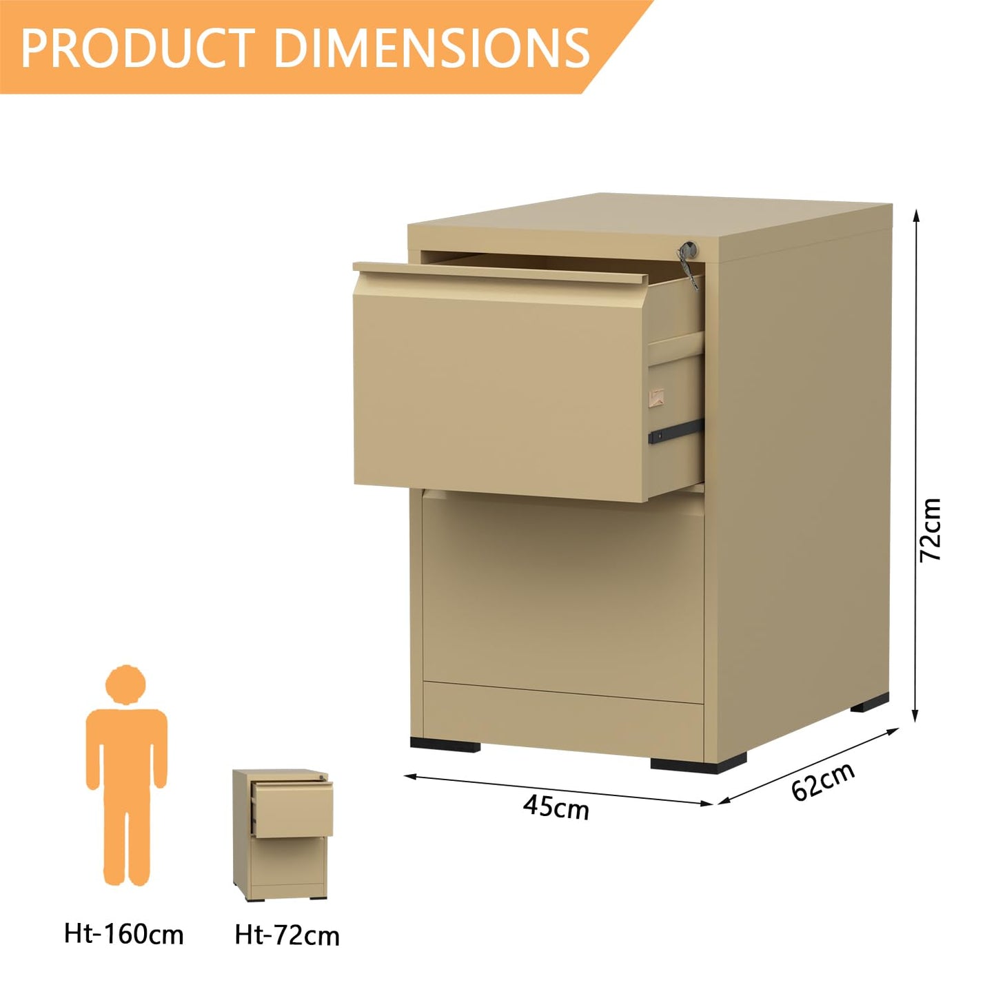 Mahmayi Godrej OEM File Cabinet with Lock Large Storage steel Cabinet, Metal Portable Cabinet with 4 Drawer, VST3 - drawer steel