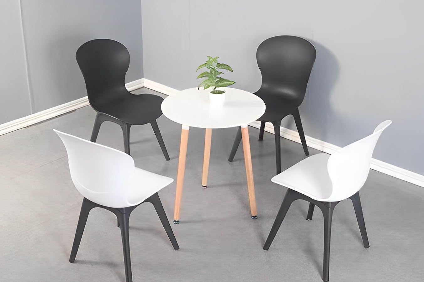 Dining Chair,Premium Plastic Chair,Stylish and Comfortable Seating Room Chair,for Kitchen, Dining, Bedroom, Living Room (four chairs)