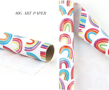 Wrapping Paper Rolls,5 Rolls 43cm x 3M Gift Wrapping Paper, Birthday Wrapping Paper Roll,Striped Dot Gold Wrapping Paper, Suitable for Birthday,Eid,Party,Wedding,Baby Shower,Festive Decorations.