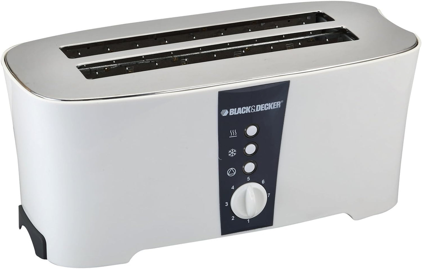 Black & Decker 1350W 4 Slice cool touch Toaster with Electronic Browning Control White ET124-B5 2 Years Warranty