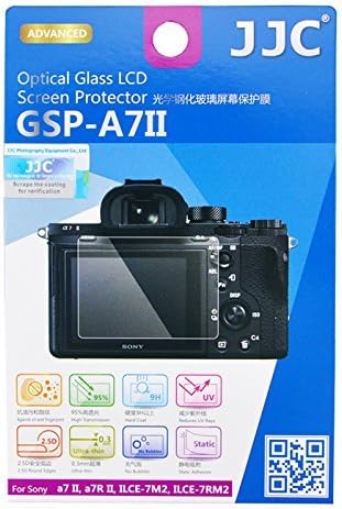 "JJC 0.01"" Ultra-Thin Optical Glass LCD Screen Protector for Sony a7 II a7 III a7R II a7R III a7S II a9, Sony Sony a7 II III a7R II III a7S II a9 LCD Protector, Agasinst Water Oil & Fingerprints" (UAE)