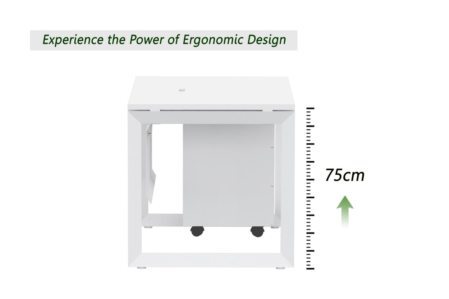 Mahmayi Vorm 136-18 White Modern Workstation Material-Melamine on MDF