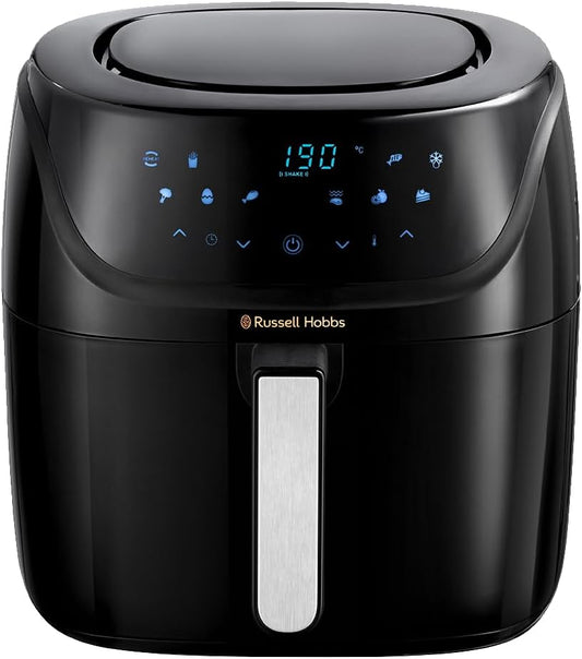 Russell Hobbs Digital Air Fryer XL - 8L Capacity, 1800W, 10 Pre-set Cooking Functions, Dishwasher Safe - (27170 ) Black - 1-Year Warranty