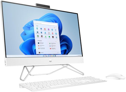 2023 Newest HP All-in-One 24-inch Touchscreen Desktop, 12th Generation Intel Core i7-1255U processor| 16GB DDR4 RAM| 512GB NVMe SSD| Wireless Keyboard & Mouse| Windows 11 (Starry White)