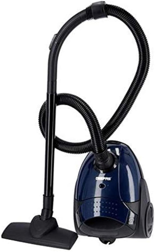 Geepas GVC2594 Vacuum Cleaner with Dust Bag, 2200W - 1.5L - Powerful Suction - Dust Full Indicator | Flexible Hose with Airflow on Handle | Pedal Switch and Auto-Rewinding Wire | 2 Years Warranty