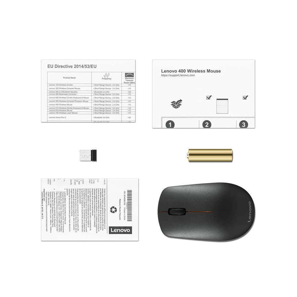 Lenovo 400 Wireless Mouse WW GY50R91293, Black 400