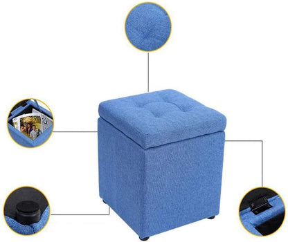 Makeup Toy Ottoman Storage Foot Stool Footrest Stool Multifunction Storage Box Bench Seat Footrest Toy Box Ottoman Foot Rest Stool Storage Ottoman Chair Storage Box Shoe Change Bench (Gray)