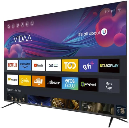 JVC 70 Inch 4K UHD Edgeless Smart TV Powered By VIDAA, Dolby Audio, VIDAA Voice Remote, Bluetooth, DVBT2/S2, LT-70N7105V