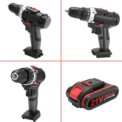 21V Multifunctional Electric Impact Cordless Drill High-power Lithium Battery Wireless Rechargeable Hand Drills Home DIY Electric Power Tools