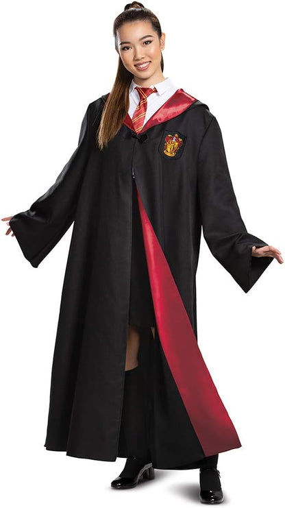 DISGUISE Harry Potter Robe, Deluxe Wizarding World Hogwarts House Themed Robes for Adults, Movie Quality Dress Up Costume Accessory, Black