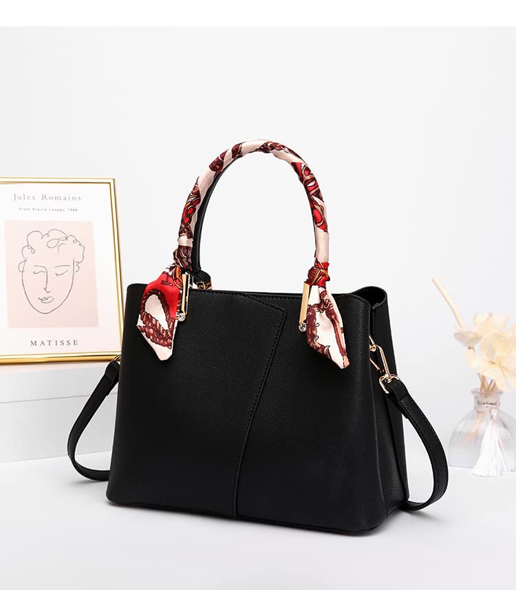 Women Leather Handbags Fashion Crossbody Large Bag Designer Shoulder Tote Purses with Adjustable Strap for Ladies Girls