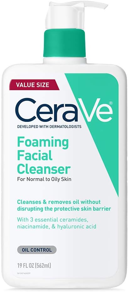 CeraVe Foaming Facial Cleanser, Normal to Oily Skin 12 fl. oz