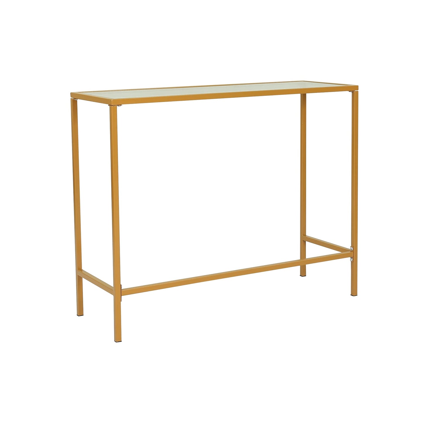 RIGID Modern Console Table, Thin Sofa Table, Slim Narrow Accent Entryway Table with Storage Shelf, Industrial Steel Frame, Sturdy Coffee Snack Table, Side Table, End Table for Living Room, Hallway