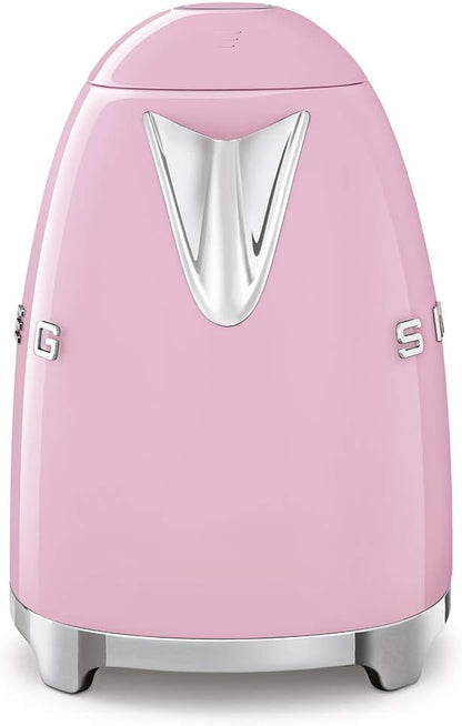 Smeg Klf03RgUK, 50'S Retro Style Kettle, 1.7 L Capacity With Water Level Indicator, 360 Swivel Base, Anti-Slip Feet, Soft Opening Lid, Stainless Steel, Rose Gold,1 Year Warranty