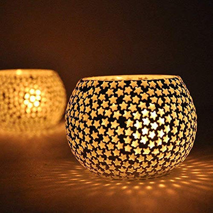 Homesake Wall Light Metal Tea Light Candles Holder | Fragrance Candles for Living Room and Bedroom Decoration | Home Decor Items - Pack of 3