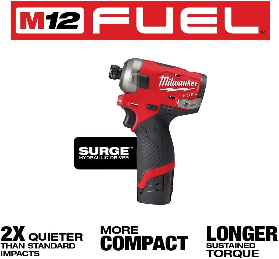 M12™ FUEL™ SURGE™ 1/4 in. Hex Hydraulic Driver 2 Battery Kit