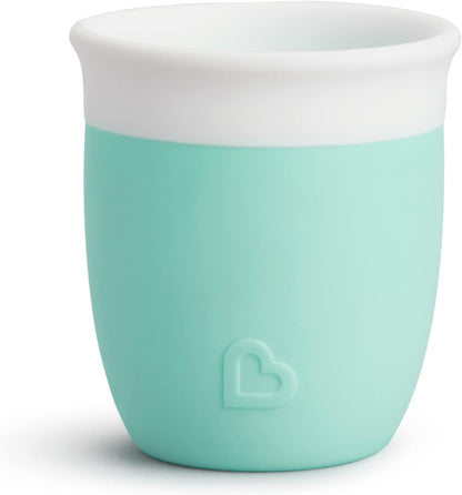 Munchkin C’est Silicone! Open Toddler and Baby Cup for Babies and Toddlers 4 Months+, Ideal Transition Sippy Cup and Suitable Free Flow Sippy Cup for Baby and Toddler weaning, 2oz/60ml, Mint