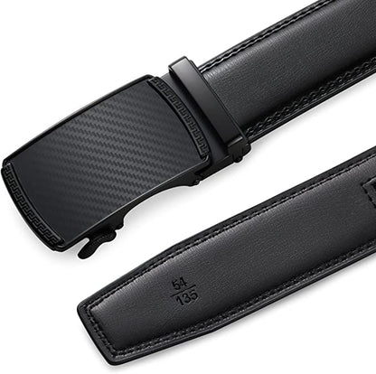 Belt Men, Ratchet Belt for Men - Mens Belt Leather 1 3/8" for Casual Jeans