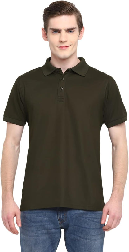 Deniklo Men's Solid Regular fit Polo Shirt