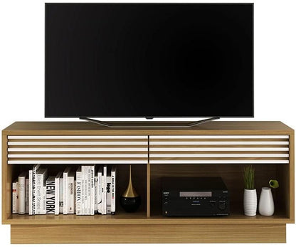 Danube Home Dino TV Cabinet For Up To 65 Inches TV I Entertainment Modern Design Wall Unit Furniture I Wooden TV Stand For Living Room, Bedroom | TV Rack L150xW36.3xH59.1 cm - Natural/Off White