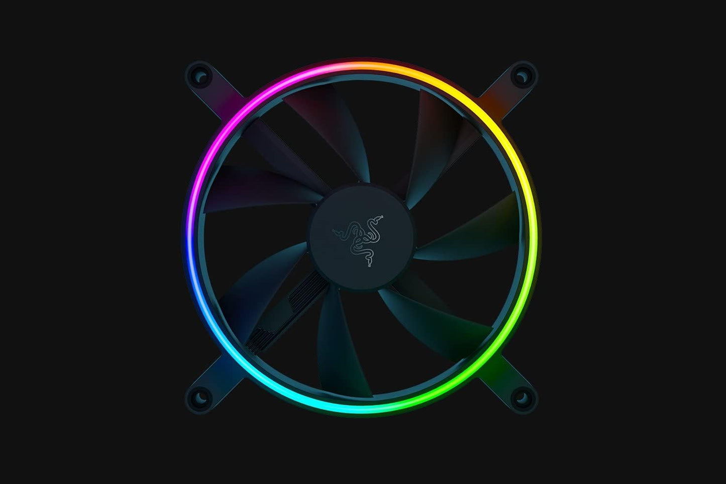 Razer Kunai Chroma Hydraulic RGB LED PWM Performance Fan (140mm)- Hydraulic aRGB PC Fans (Quiet, Powerful, Connect up to 8 Fans, PWN Fan Controller Support, Chroma aRGB) 1 Fan, Black