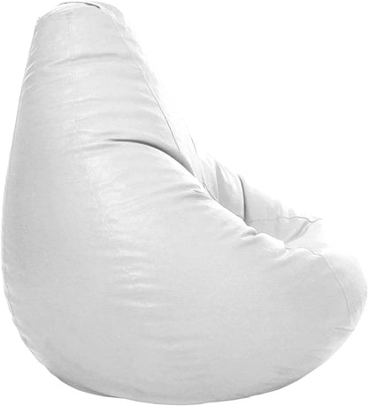 Luxe Decora PVC Bean Bag with Filling (X-Large, Beige)