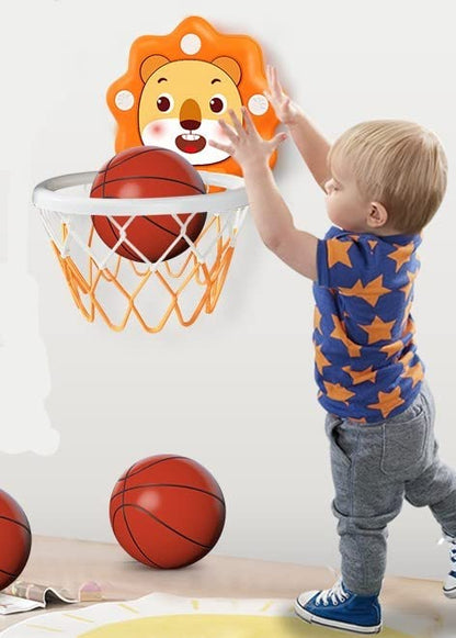 HALAYAYA® Kids Basketball Hoop Set Indoor Mini Basketball Hoop for Kids, Shooting Basketball Game with Net Ball and Pump, Sport Outdoor Bedroom Toys for Kids Birthday Gift (M)