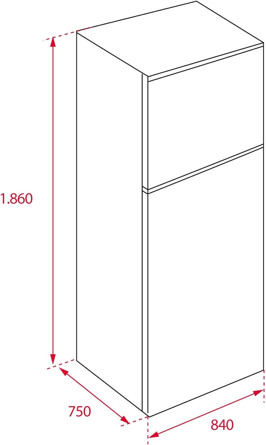 TEKA RTF 15810 A+ Free Standing Combi Refrigerator with reversible doors